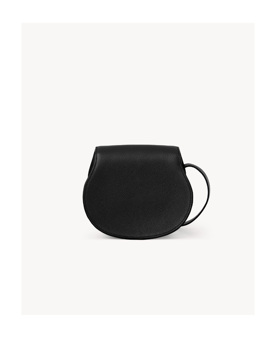 Chloé Marcie Leather Crossbody Bag In Black
