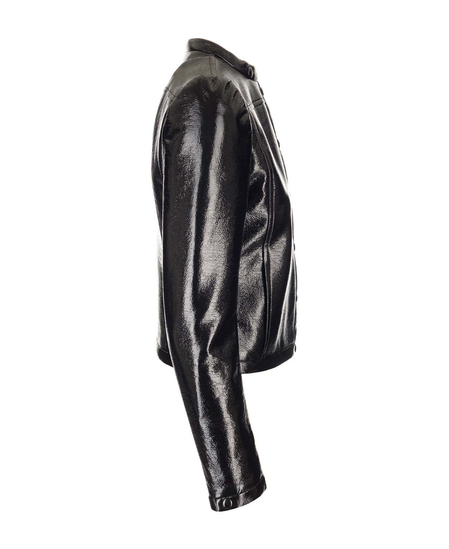 COURRÈGES ICONIC VINYL LOGO-APPLIQUÉ JACKET