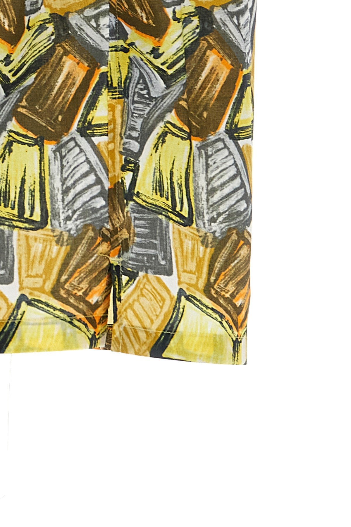 Prada Printed Batista Shirt In Yellow