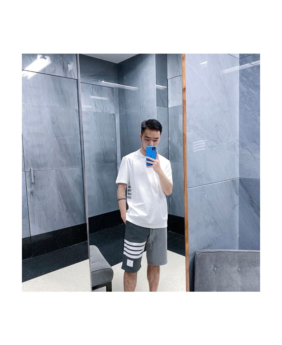 Thom Browne Short Sleeve Tee Cotton T-shirt In Neutral