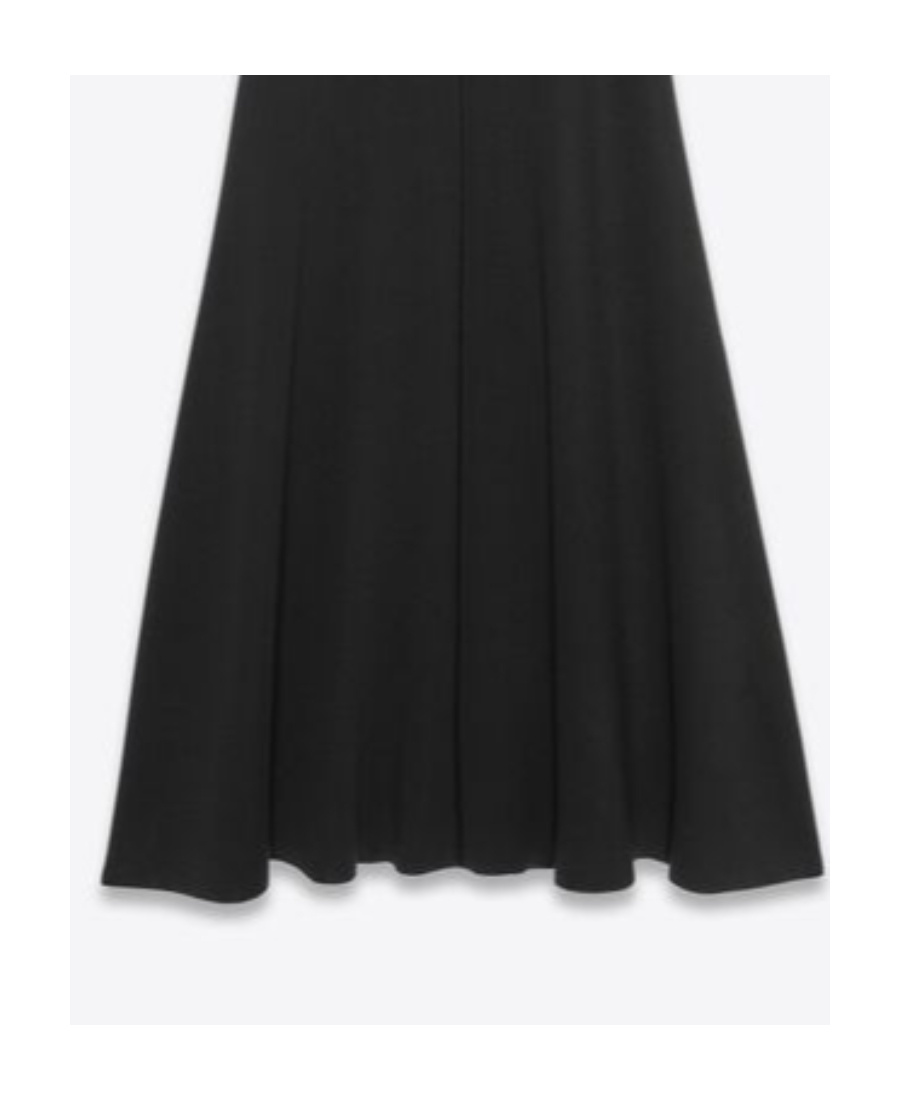 Saint Laurent Cut-out Open-back Dress In Black