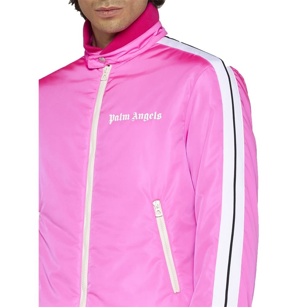 Palm Angels Logo-print Padded Track Jacket In Pink