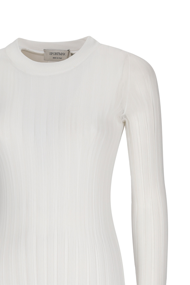 Sportmax Acino1234 Sheer & Knit 2-piece Top In White