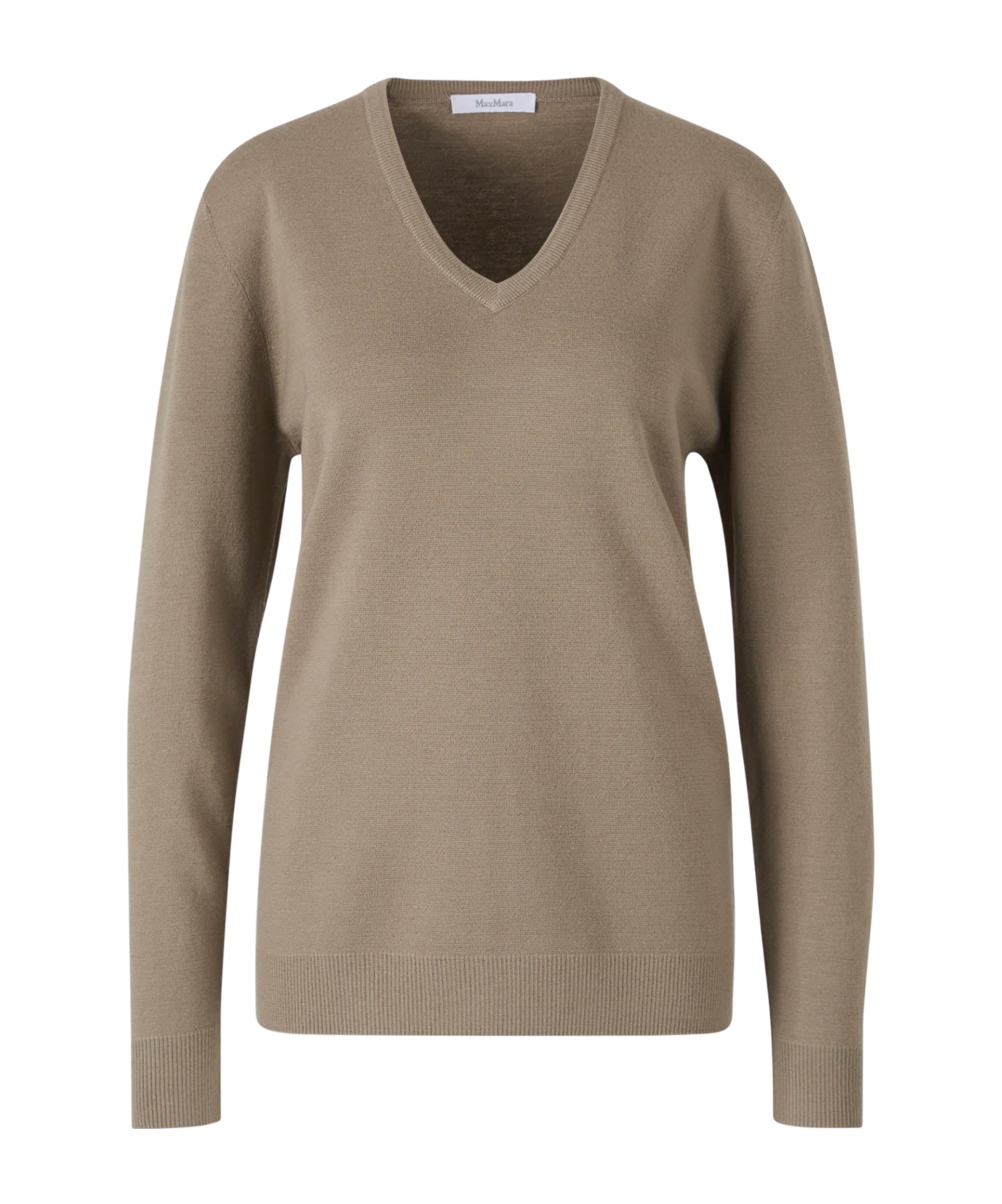 Max Mara Wool Knitted Jersey In Brown