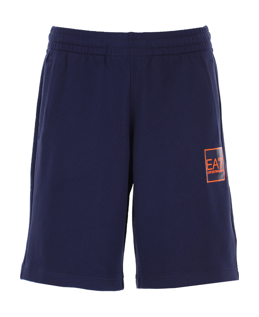 Ea7 Logo Shorts In Black