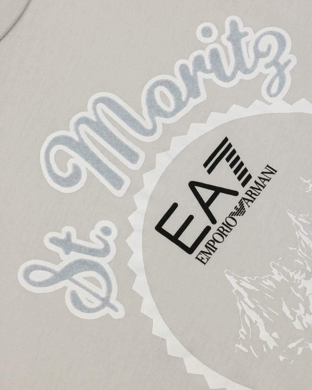 EA7 LOGO ROUND-NECKED T-SHIRT