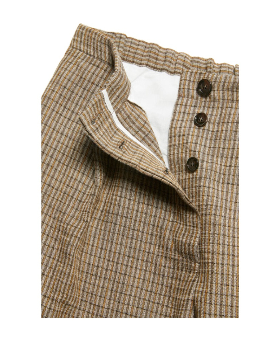 Acne Studios Striped Straight-leg Trousers In Brown