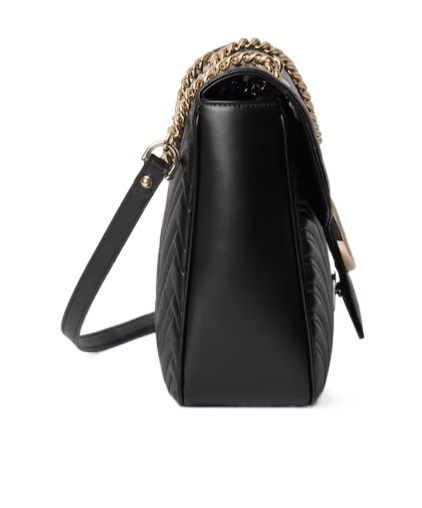 Gucci Large Marmont Quilted Shoulder Bag In Black