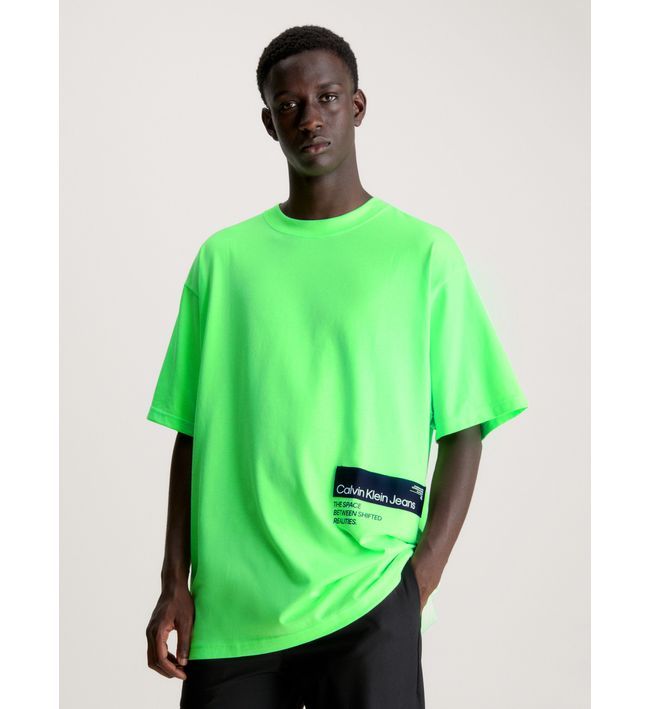 Calvin Klein Jeans Est.1978 Hyper Real Logo-print T-shirt In Green