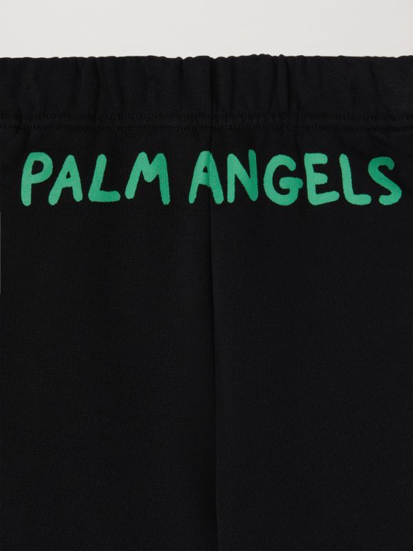 Palm Angels Elastic Waist Shorts In Black