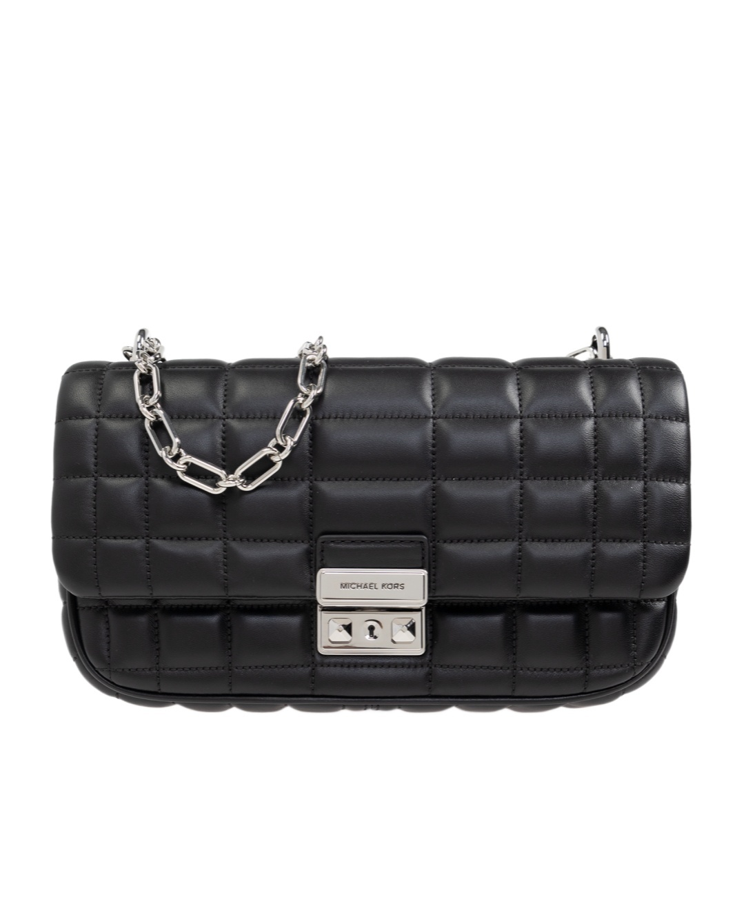 Michael Michael Kors Tribeca Grande Leather Shoulder Bag In Black