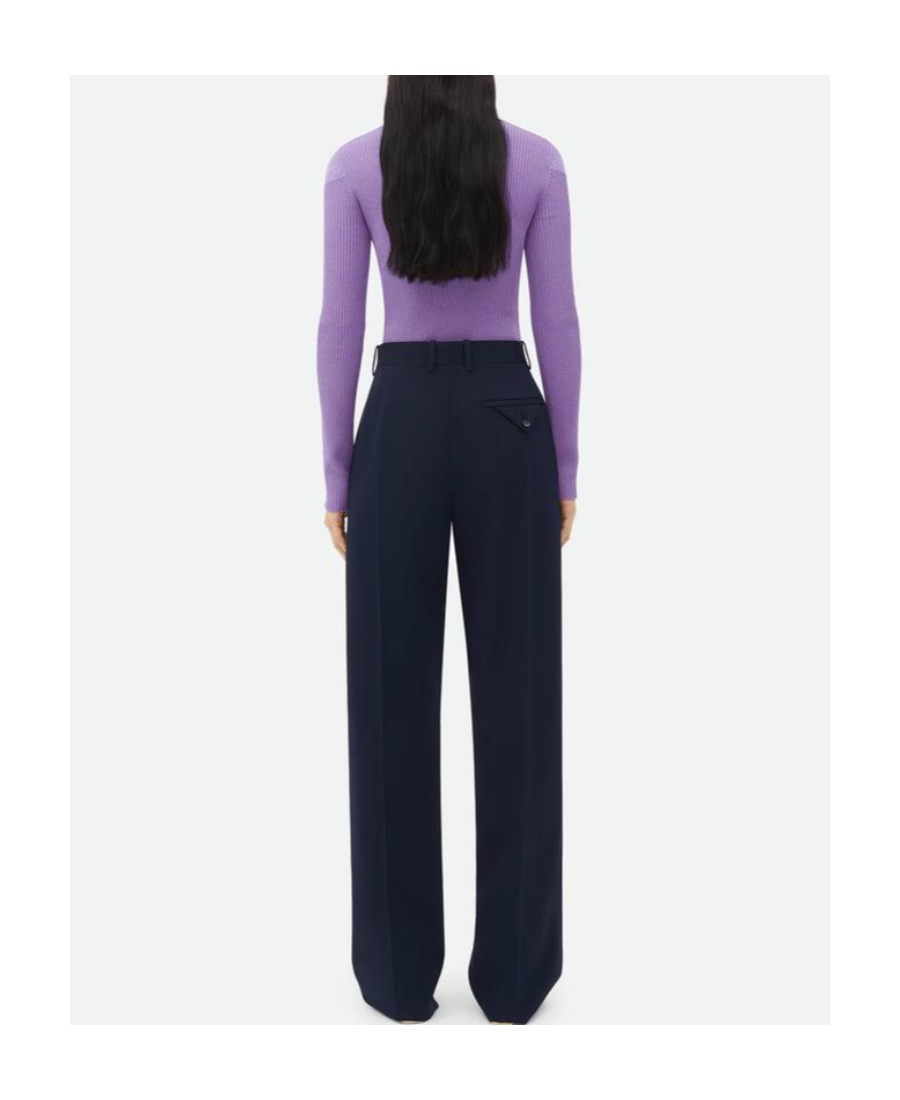 Bottega Veneta Wool Casual Trousers In Black