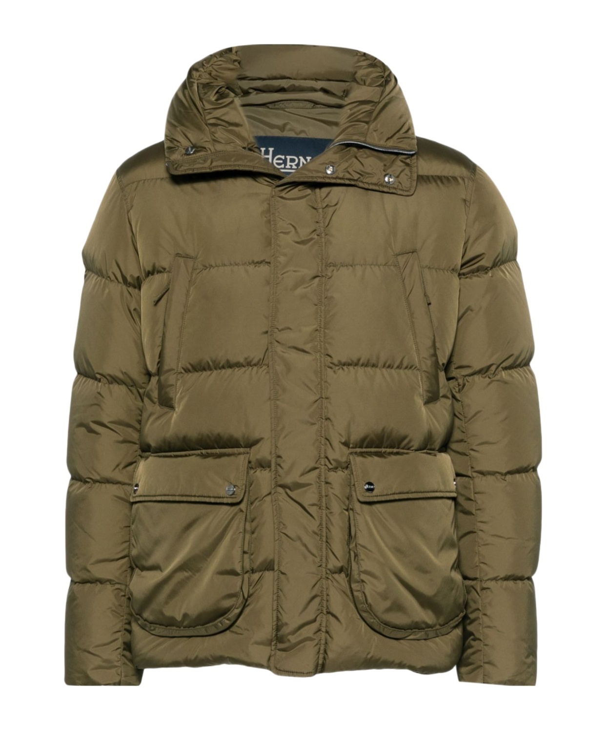 Herno Multi-pocket Pilot Cotton Suit In Green