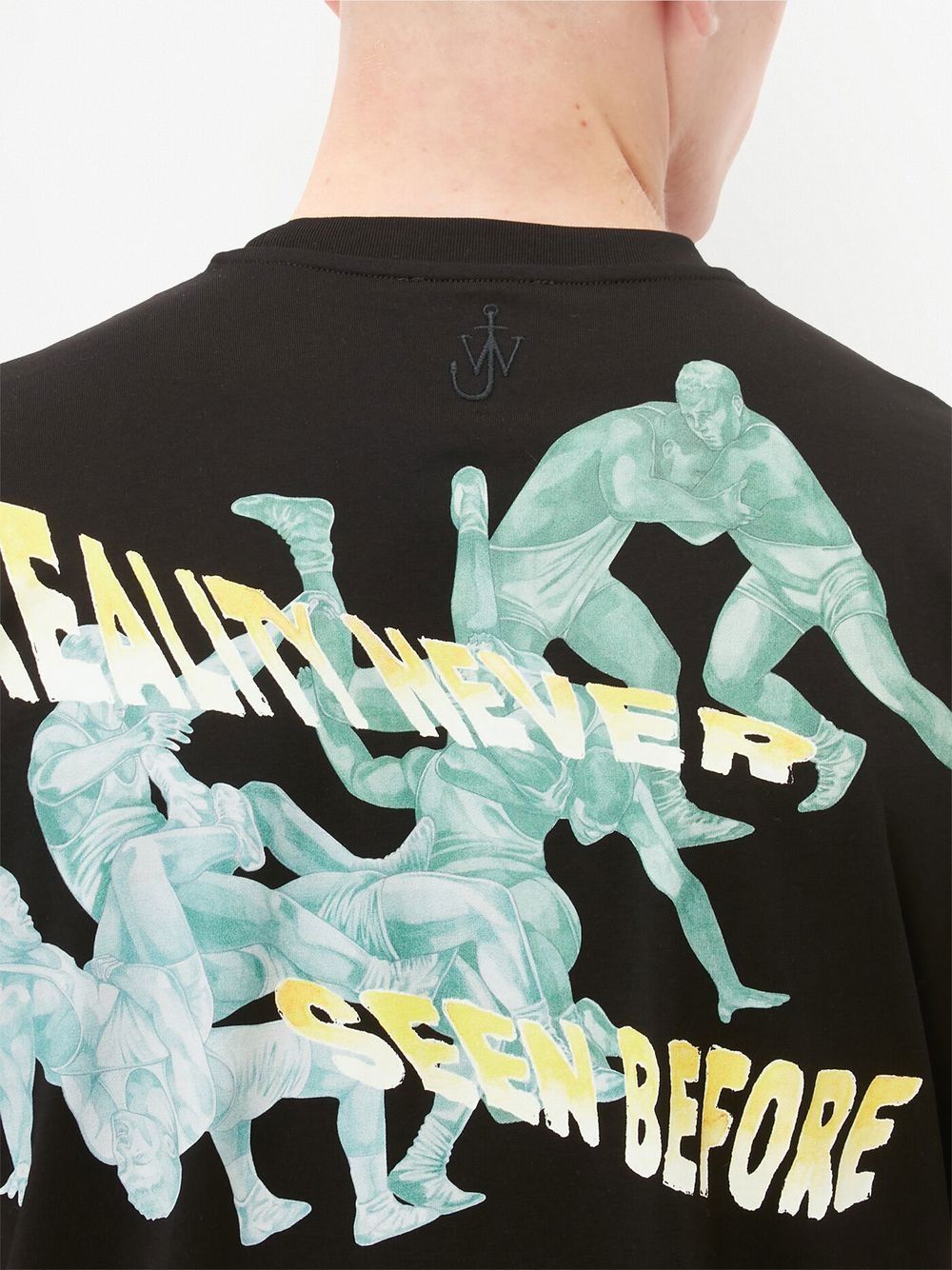 Jw Anderson Anglada Graphic-print T-shirt In Black
