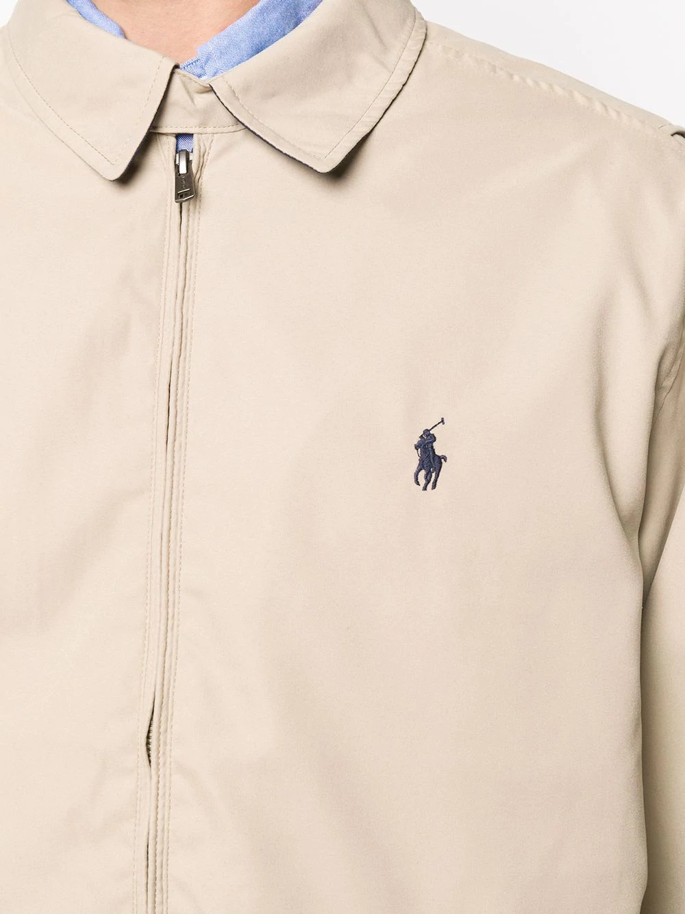 Polo Ralph Lauren Mens Khaki Uniform Bi-swing Brand-embroidered Regular-fit Woven Windbreaker Jacket Xxl In Neutral