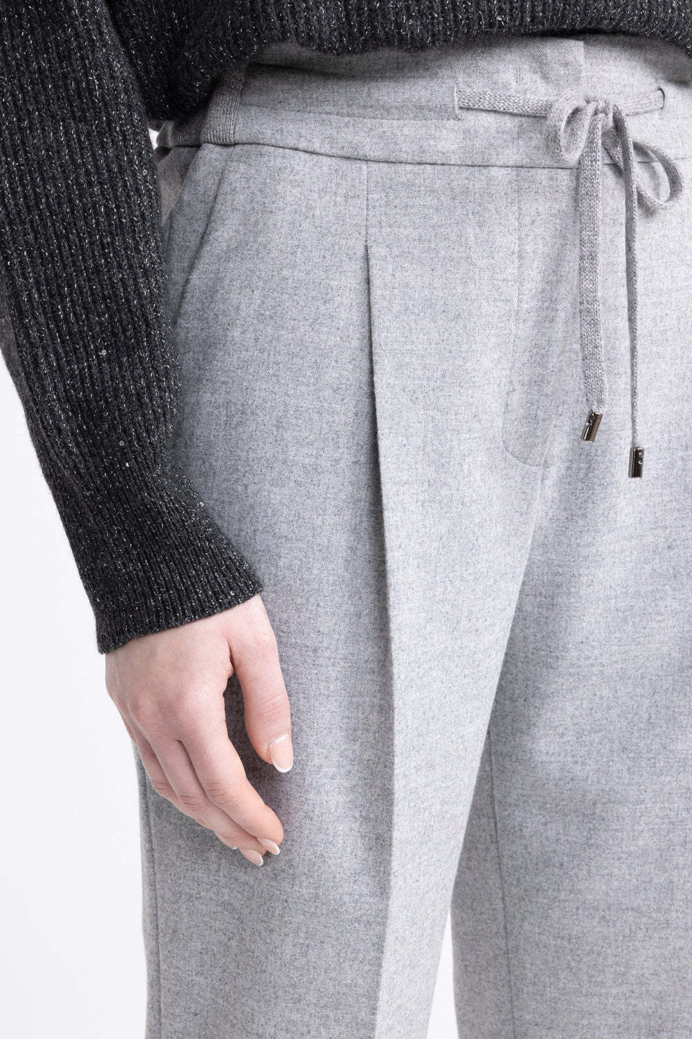 Peserico Tapered Trousers In Gray