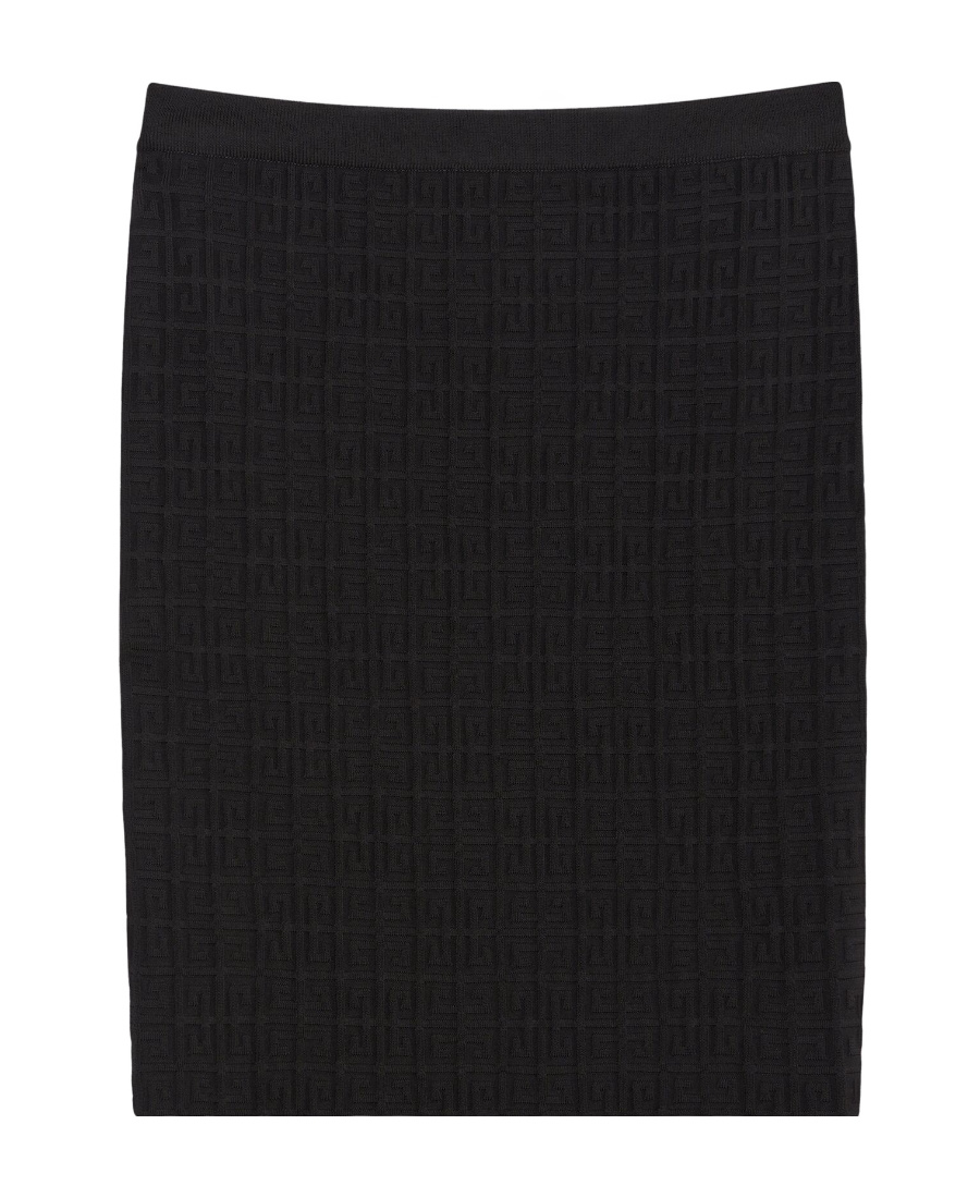 Givenchy 4g Monogram-jacquard Mini Skirt In Black