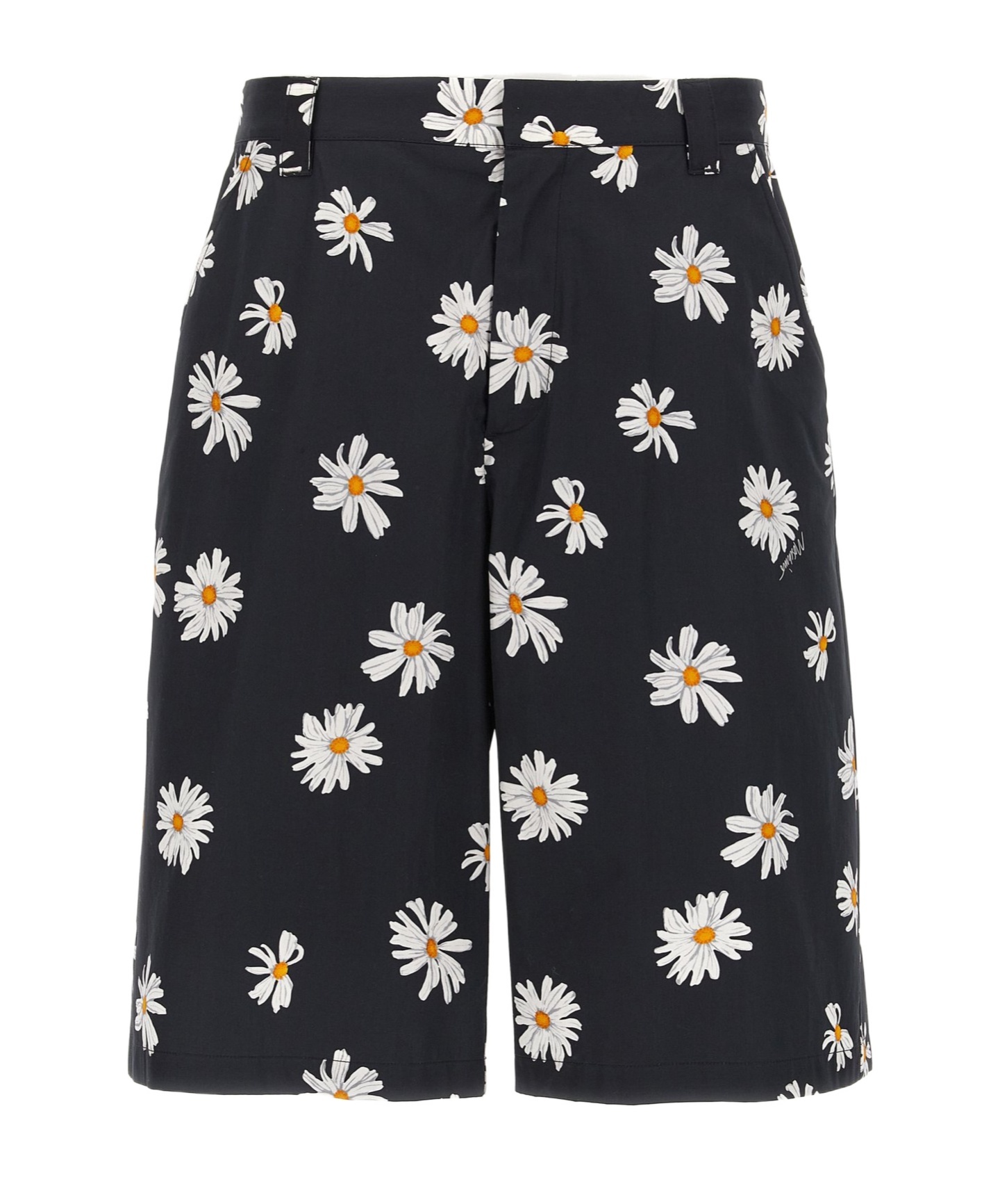 Moschino All-over Daisy Print Bermuda Shorts In Blue