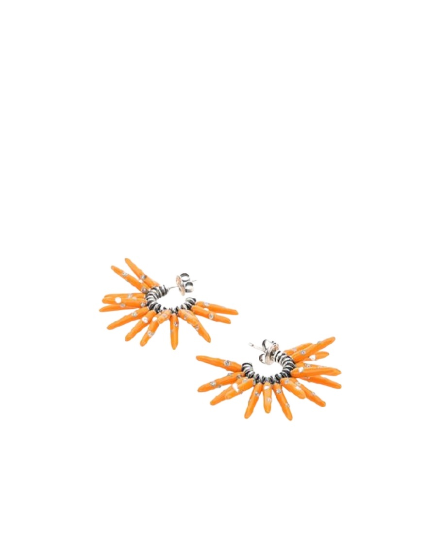 Bottega Veneta Logo Earrings In Yellow
