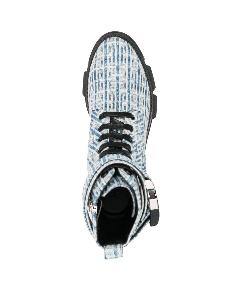 Givenchy Terra Heeled Ankle Boots In Blue