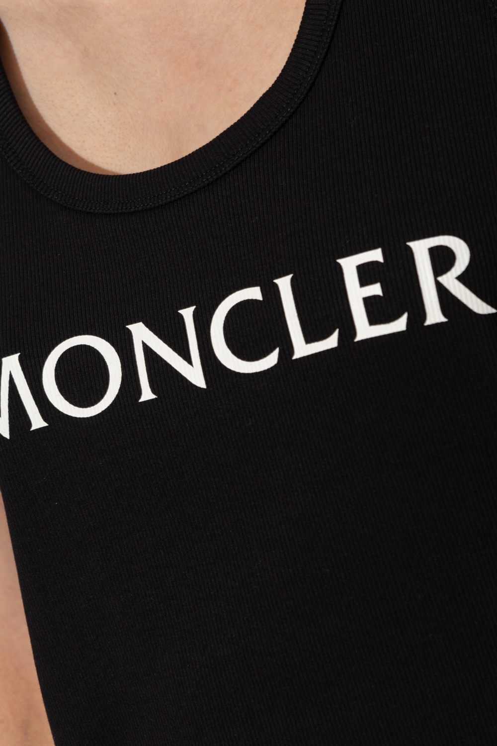 Moncler Logo-print Tank Top In Black