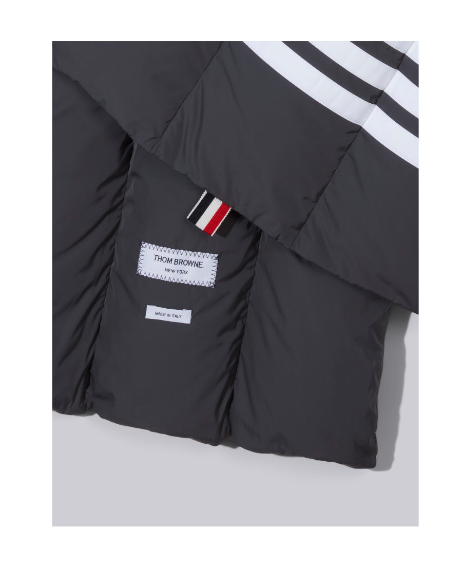 Thom Browne Striped Detail Scarf In Black