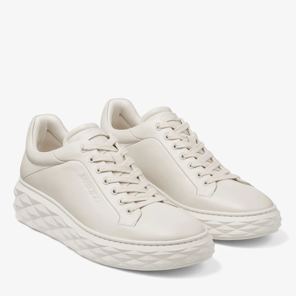 Jimmy Choo Round Toe Low-top Casual Shoes In White