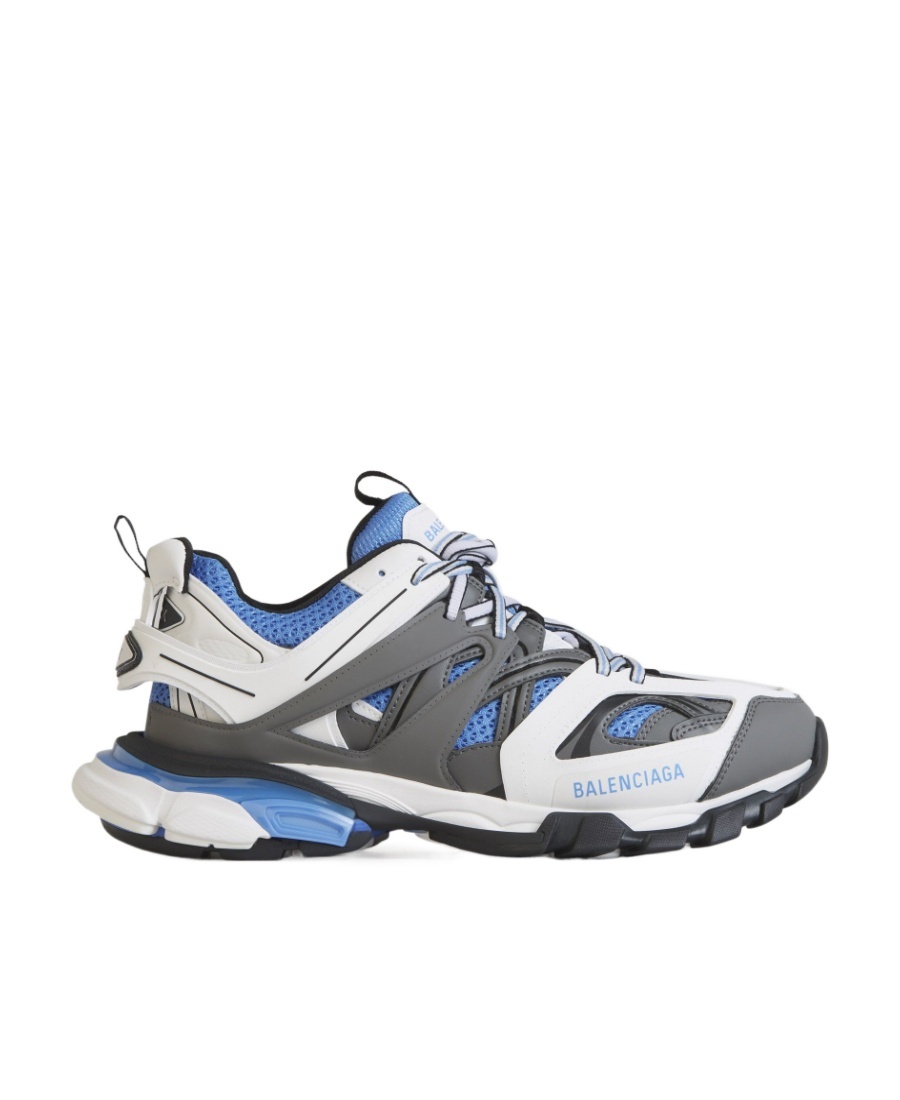 Balenciaga Nylon Mesh And Rubber Track Sneakers In Multicolor
