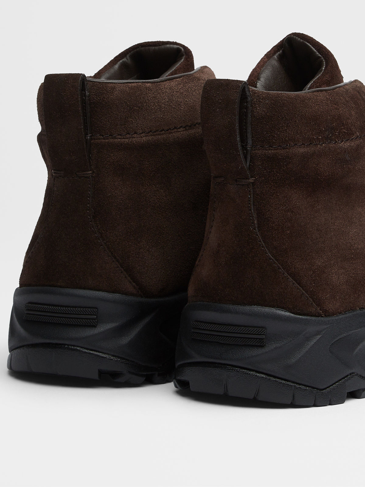 Zegna Triple Stitch Vetta Suede Sneakers In Black