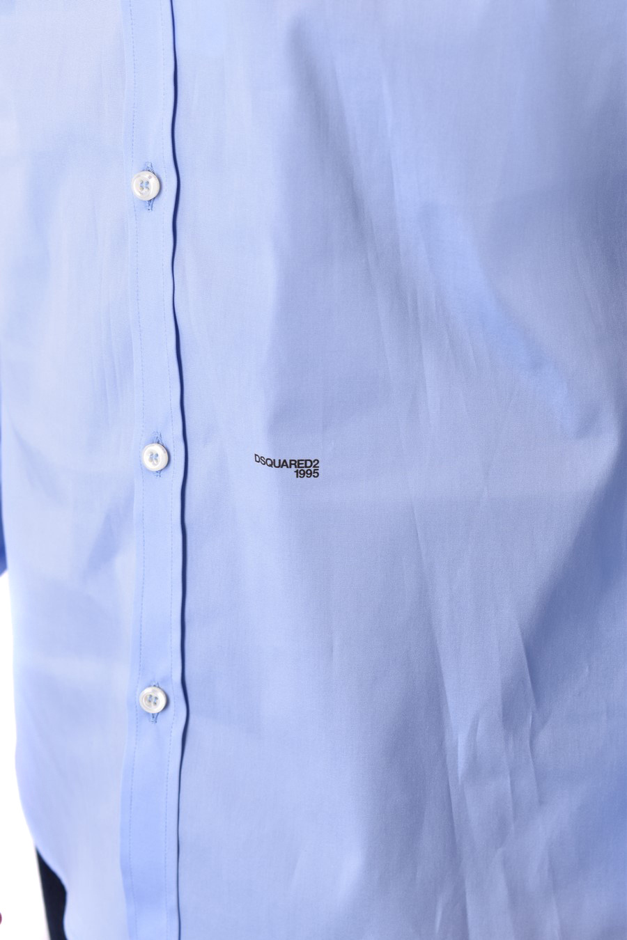 Dsquared2 Logo-printed Long-sleeved Button-up Shirt In Blue