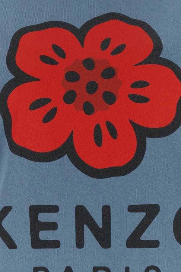 Kenzo Air Force Blue Cotton T-shirt In Blue