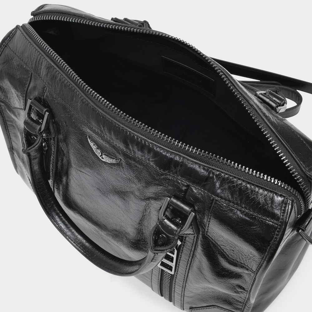 Shop Zadig & Voltaire Sunny Medium Shoulder Bag In Black