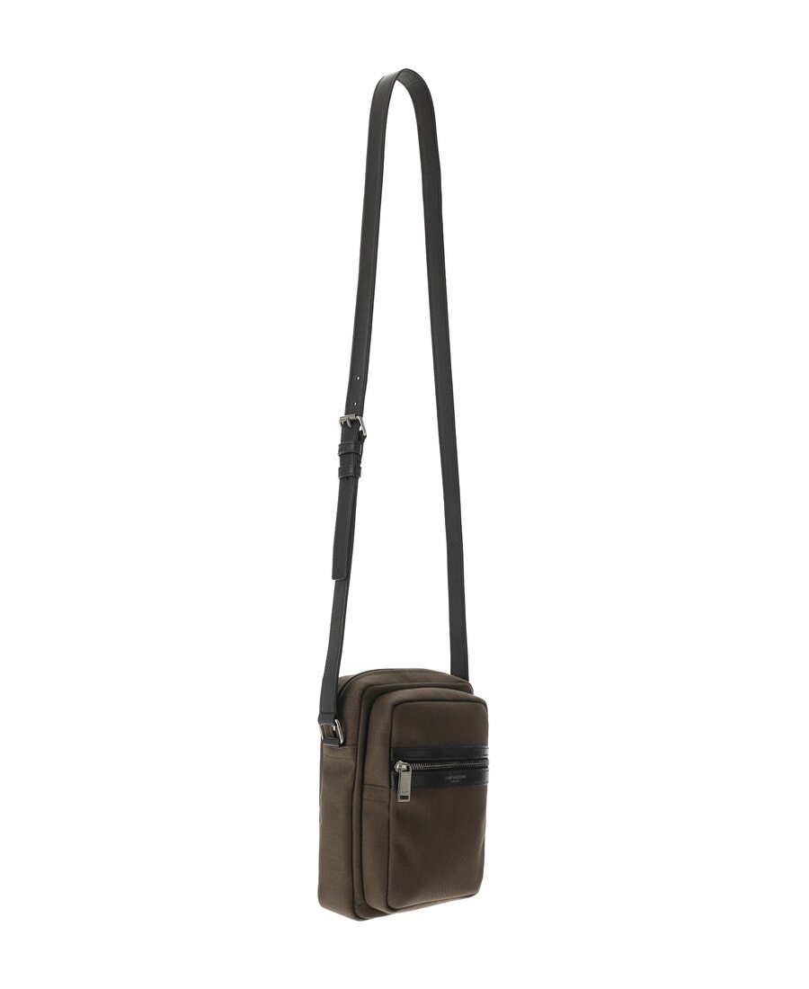 Saint Laurent Zipper Oblique Span Package In Black