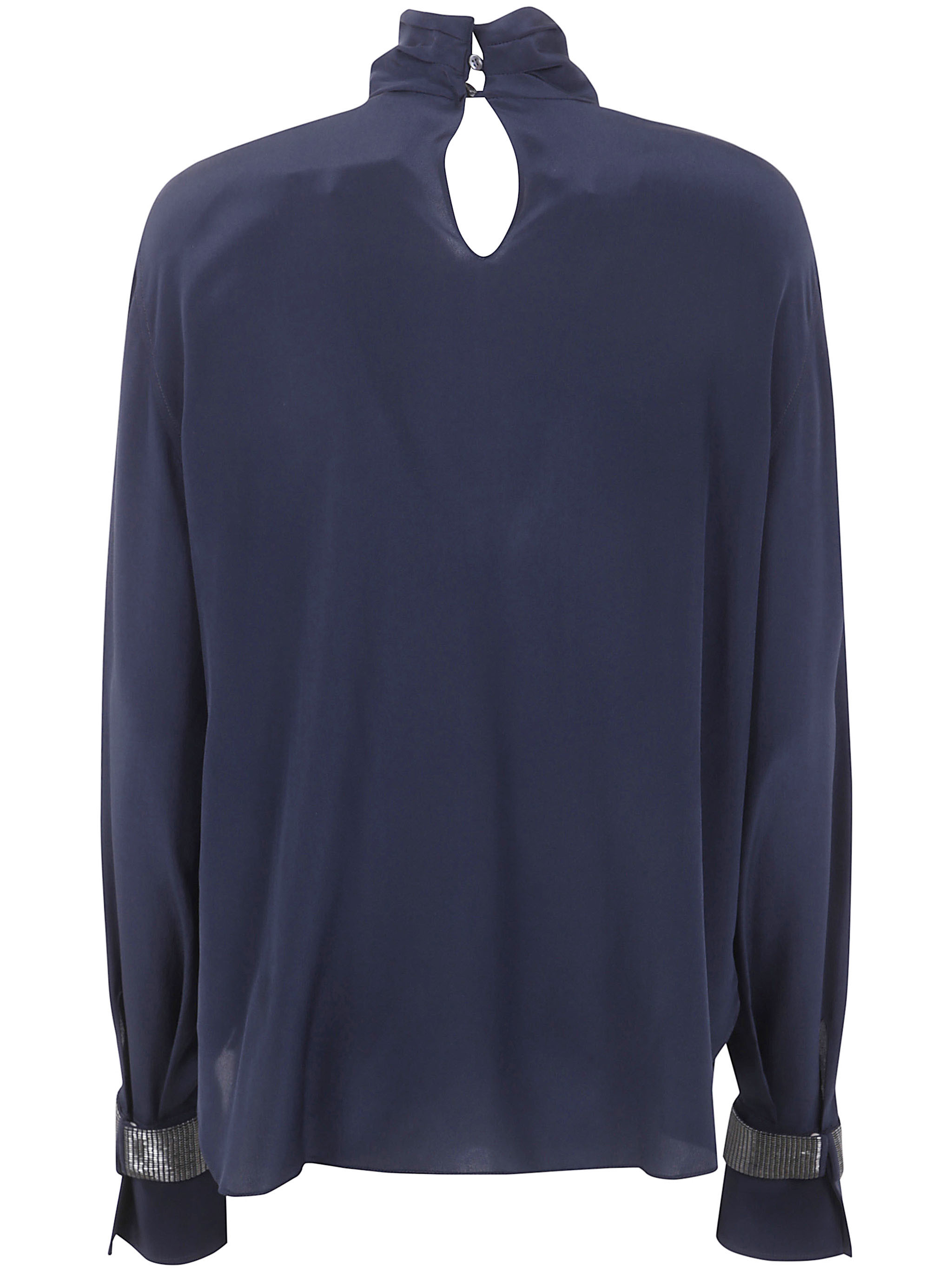 Brunello Cucinelli Turtleneck Long-sleeve Blouse