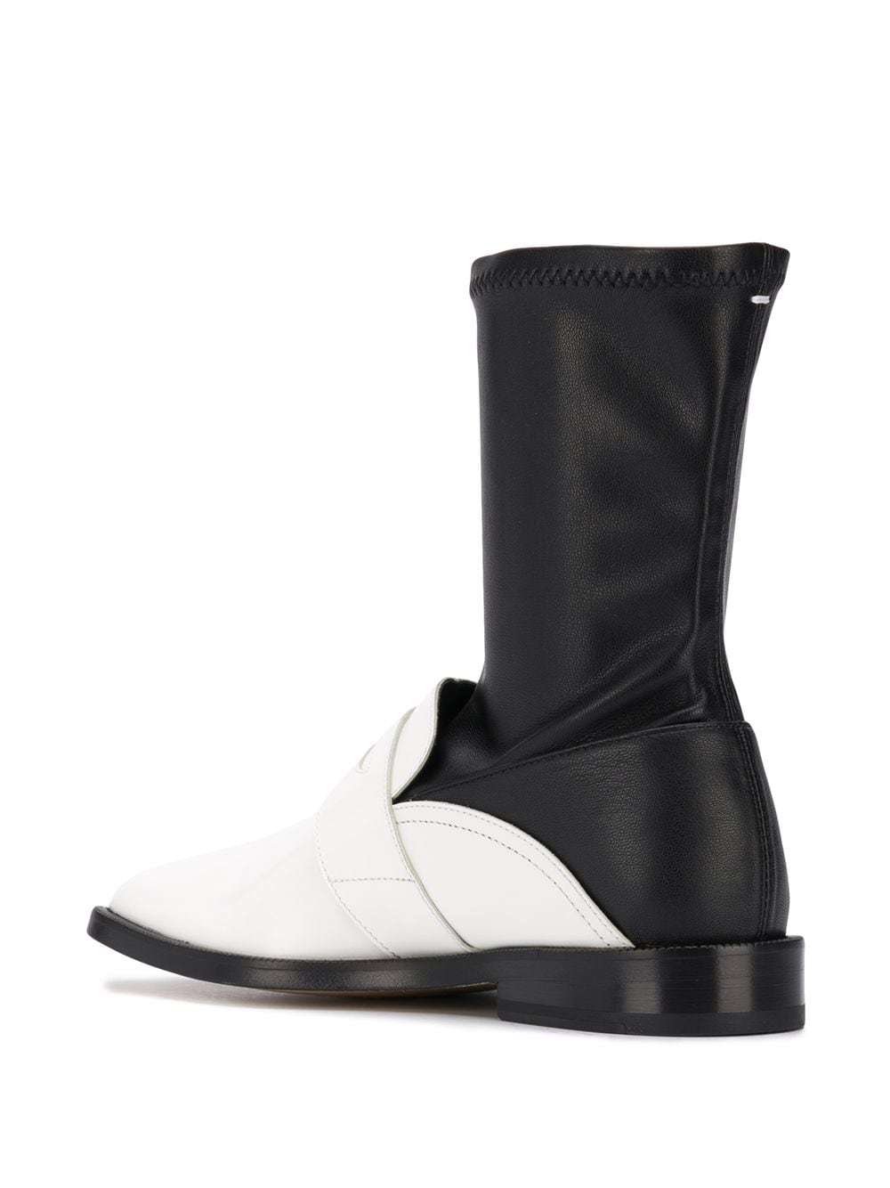 Maison Margiela Tabi Loafer Boots In Black