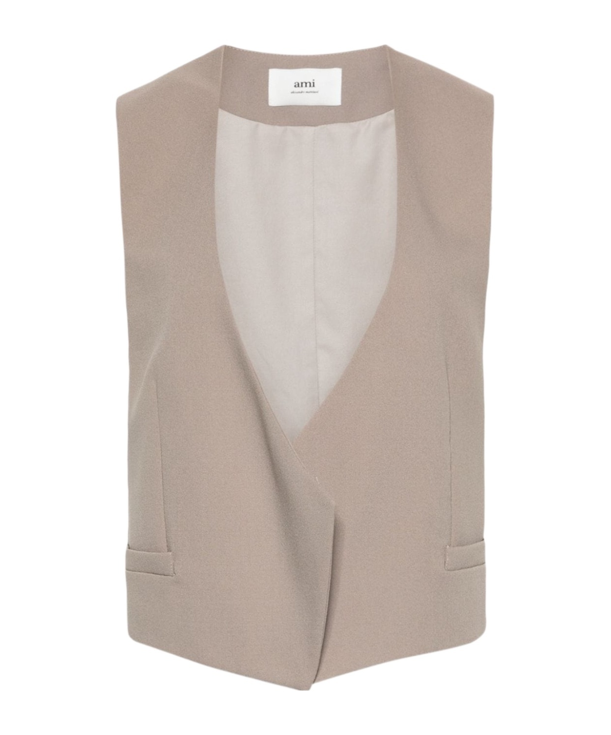 Ami Alexandre Mattiussi Open-front Waistcoat In Nude