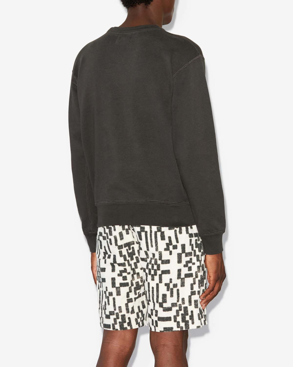 Isabel Marant Marant Relaxed-fit Black Sweatshirt With Subtle Logo In Black