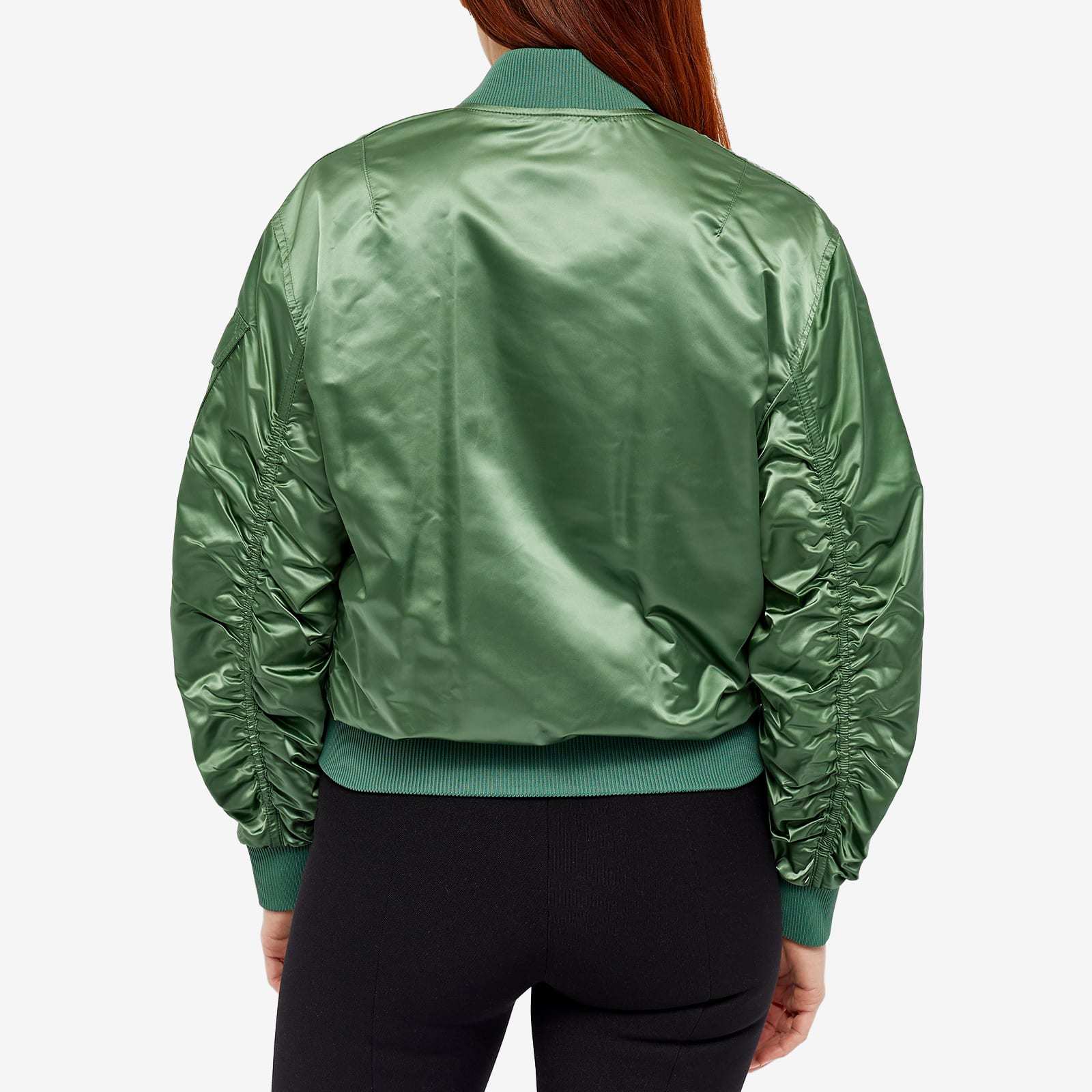 Shop Moncler Logo-appliqué Bomber Jacket In Green