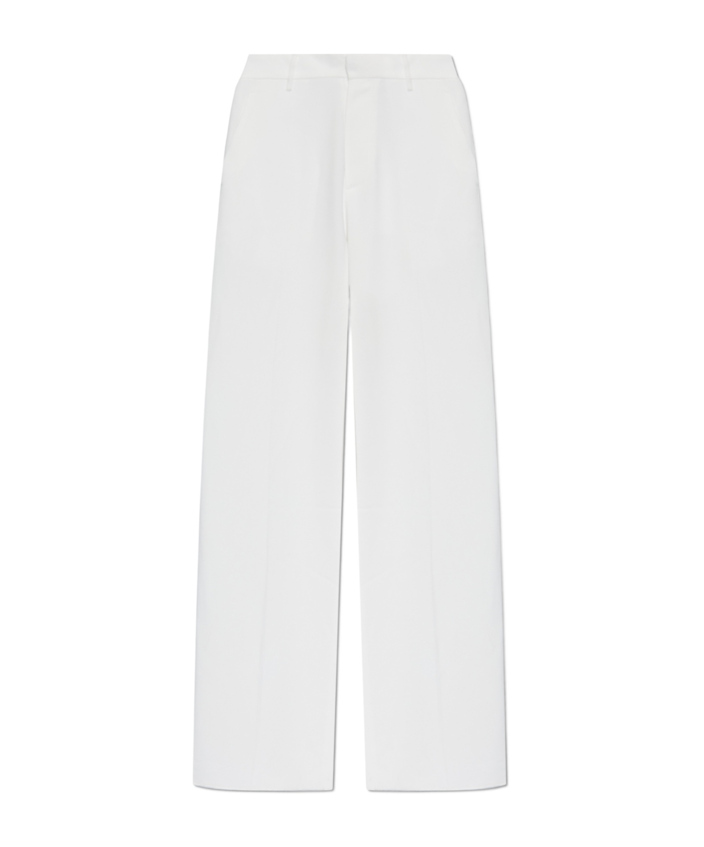 Dsquared2 High-waist Wide-leg Trousers In White
