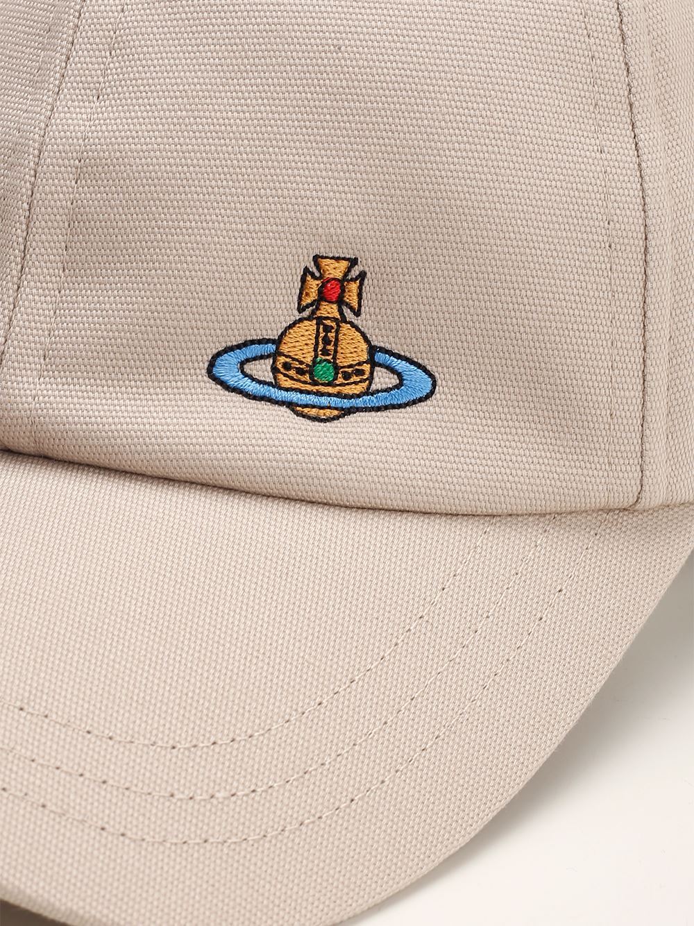 Vivienne Westwood Orb Embroidered Baseball Cap In Nude