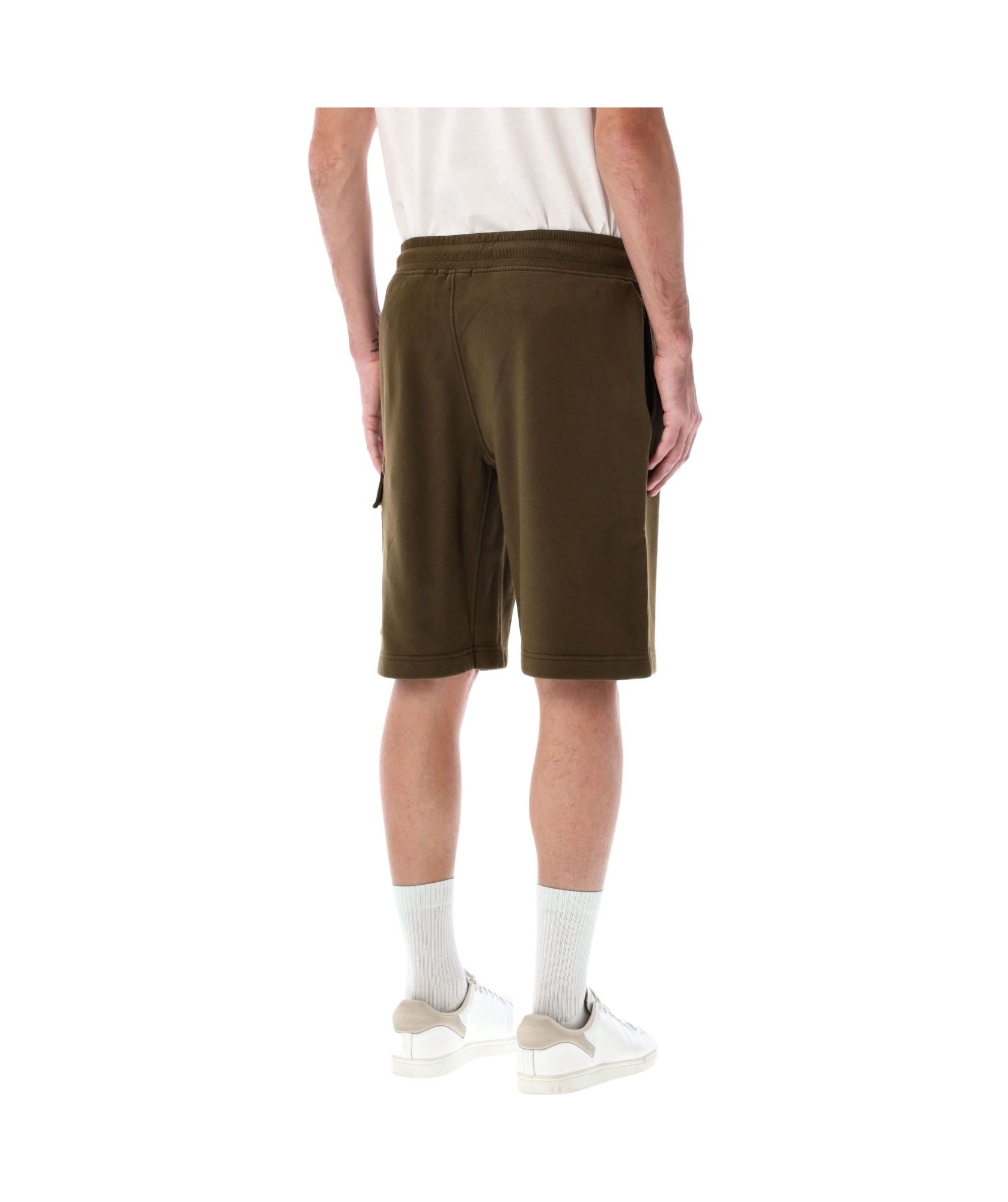 C.p. Company C.p.company Fleece Lens Short In Multicolor