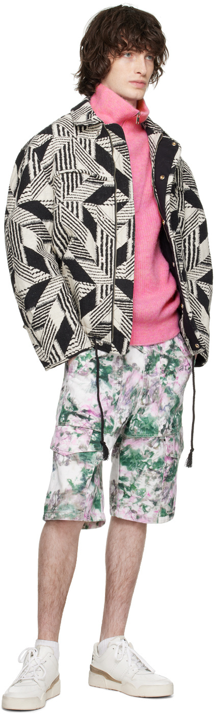 Isabel Marant Belt Ring Button Shorts In Gray