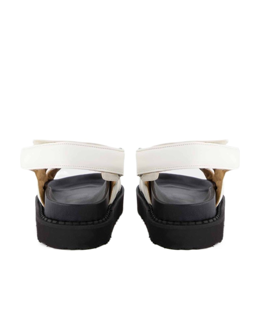 Isabel Marant Logo Flat Sandals In Black