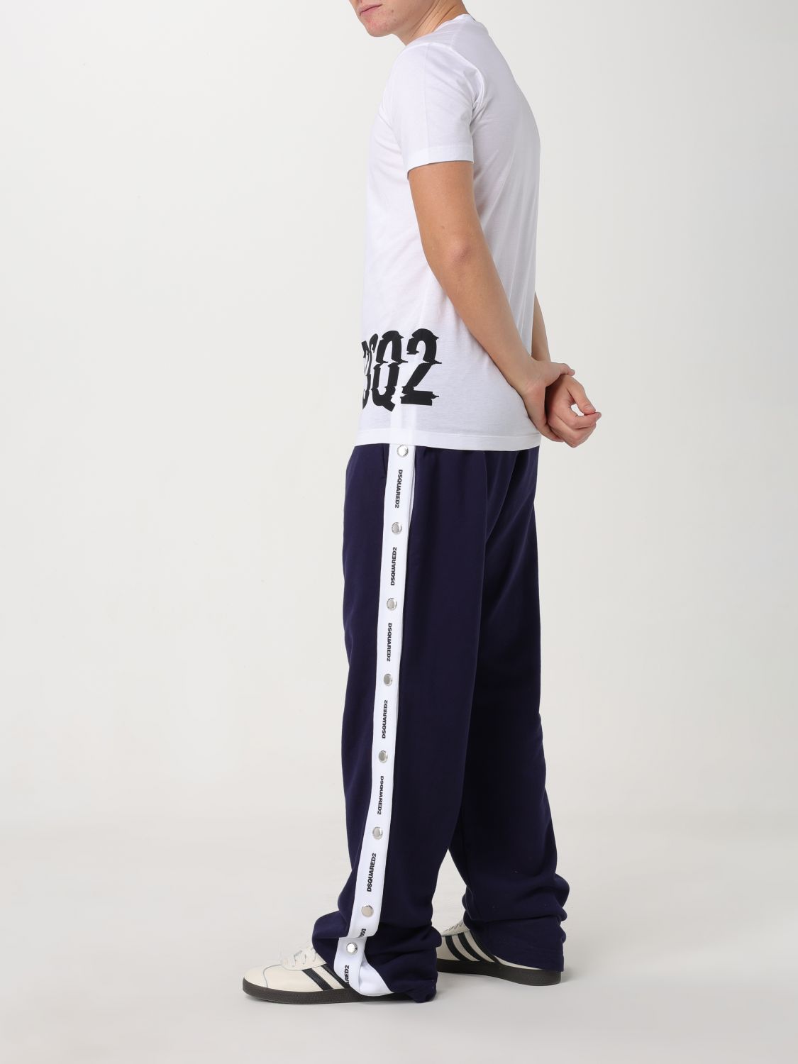 Dsquared2 Burbs Logo-tape Track Pants In Black