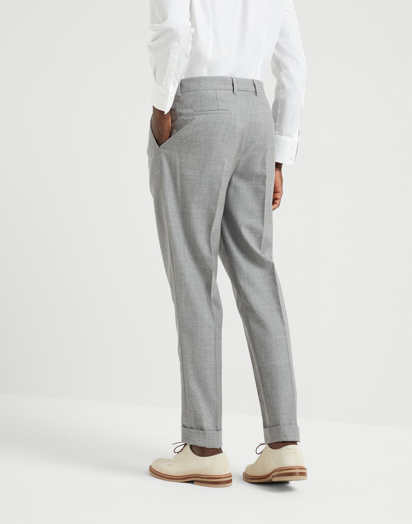 Brunello Cucinelli Belt Loops Slacks In Gray