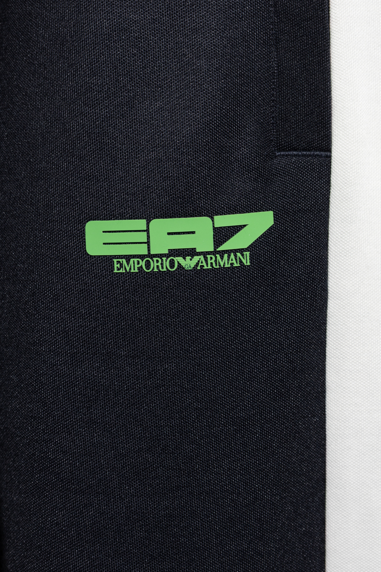 Ea7 Elastic Waist Casual Pants In Black
