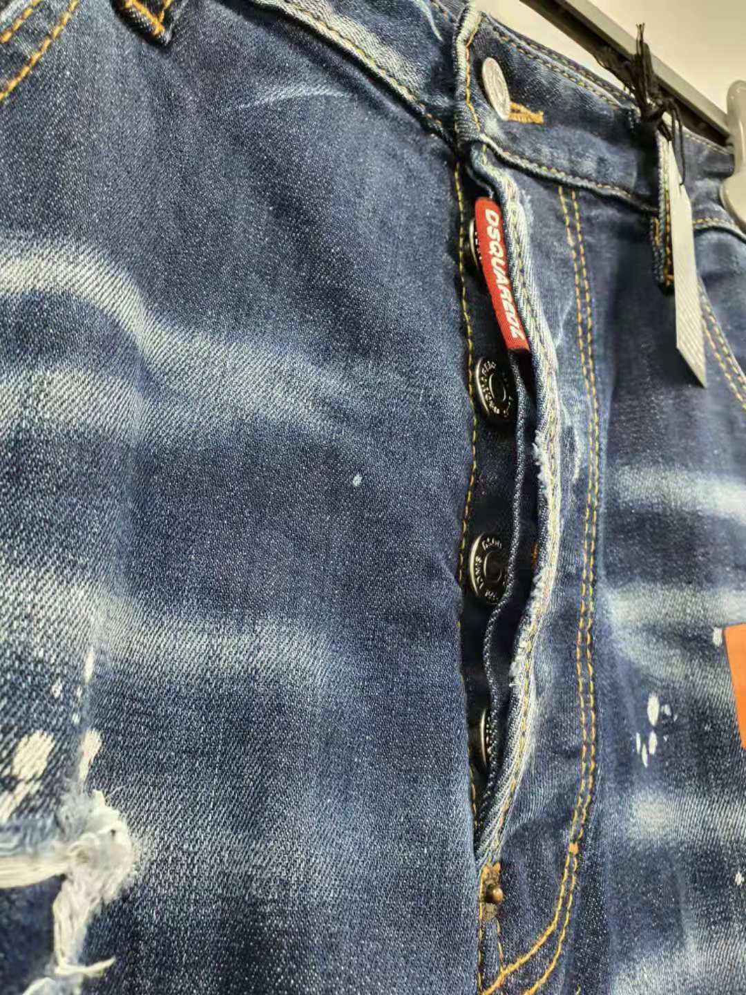 Dsquared2 Logo Details Jeans In Blue