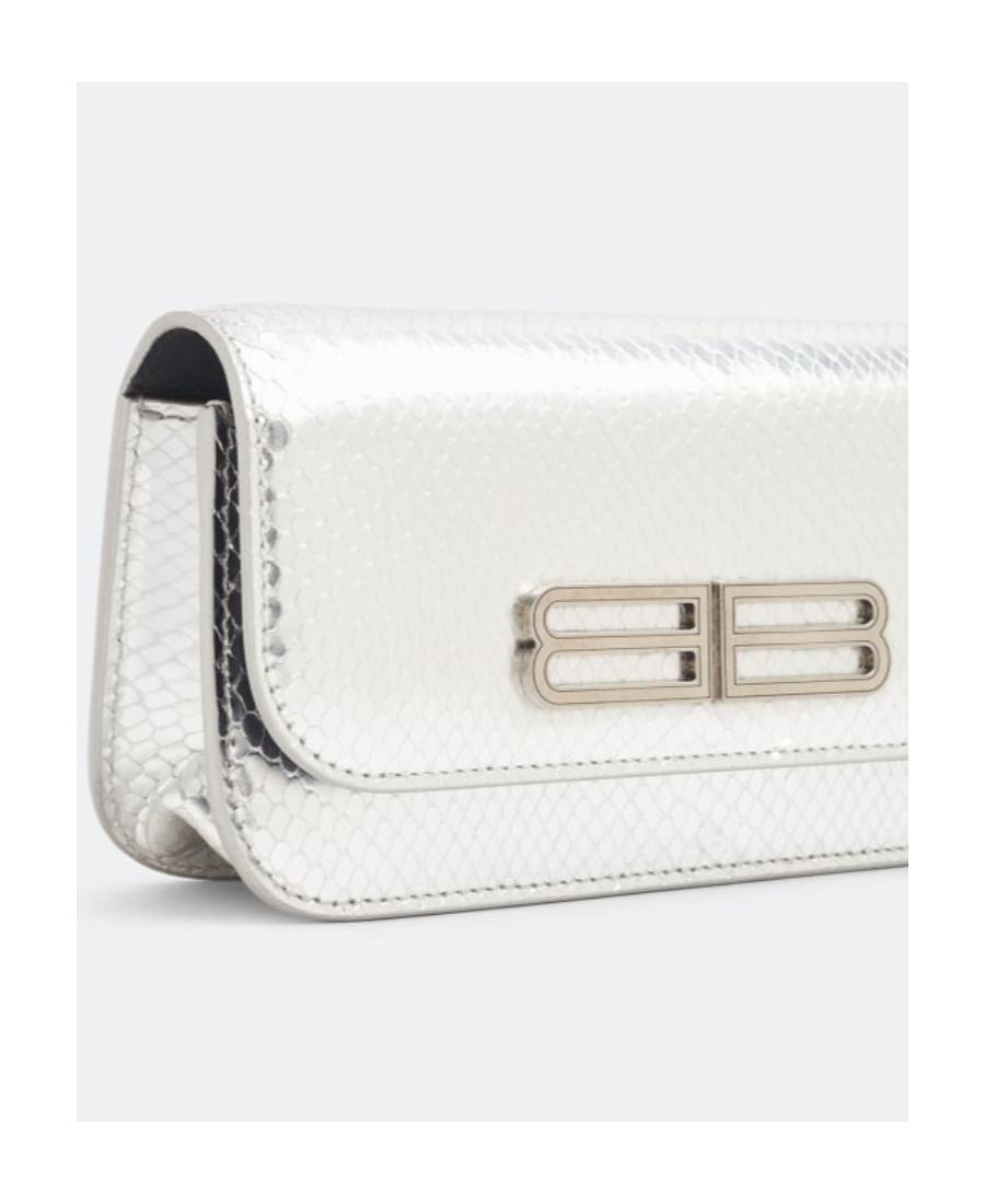 Balenciaga Logo Chain Wallet In White