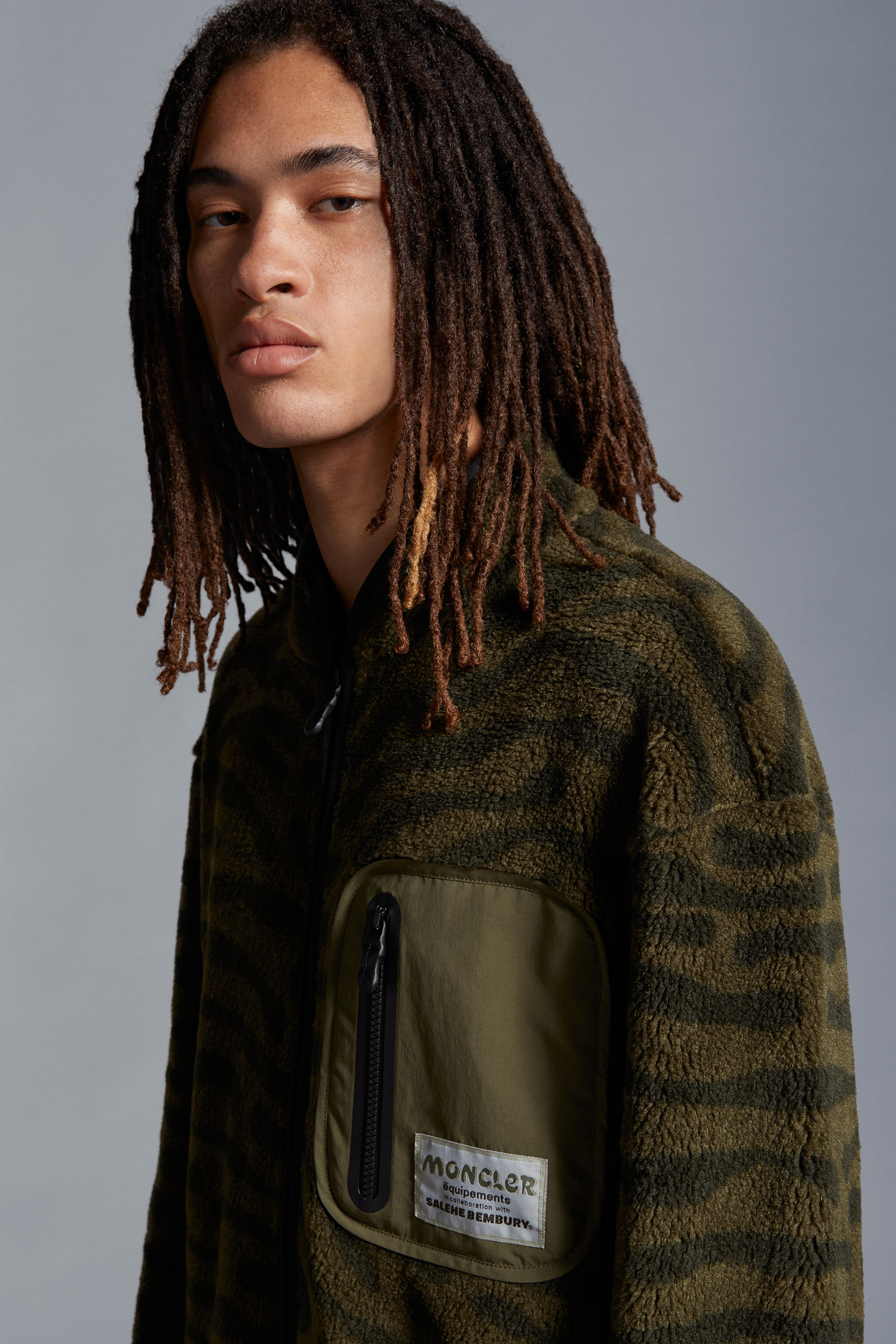 Moncler X Salehe Bembury Graphic-print Cardigan In Green