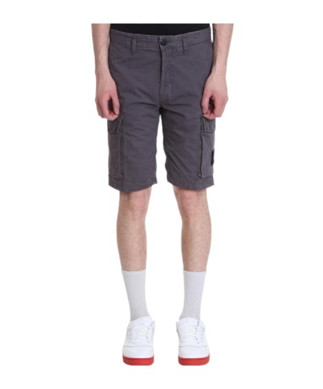 Stone Island Flip Pocket Shorts In Black